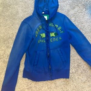 Blue zip up jacket